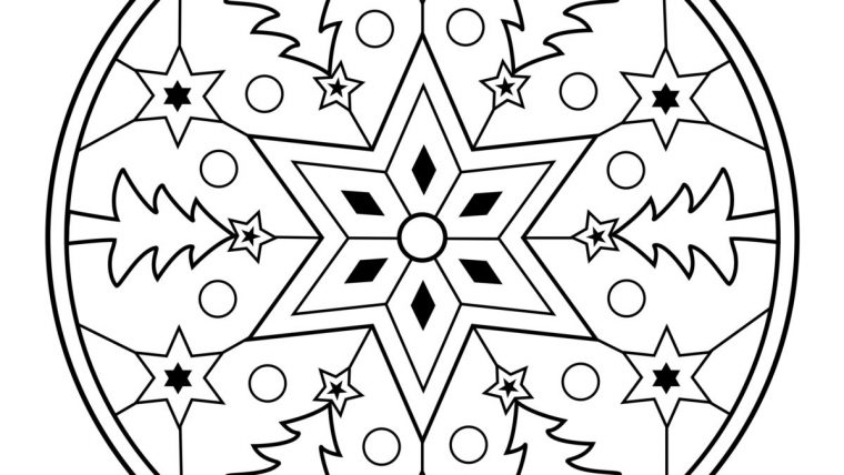 Mandala De Noël Gratuit À Imprimer – Un Max D'idées pour Dessin A Colorier De Noel Gratuit A Imprimer