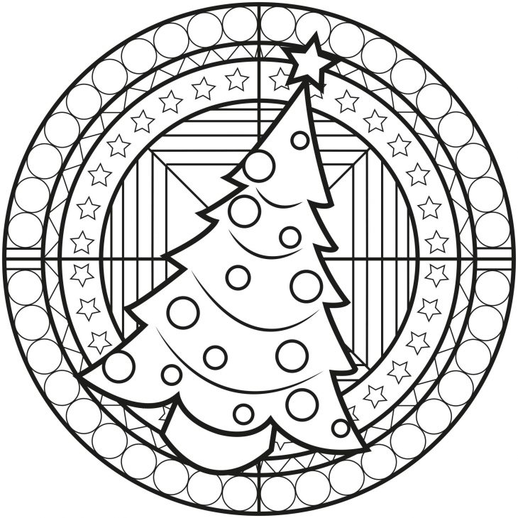 Mandala Sapin De Noël – Mandalas Sur Le Thème Des Fleurs Et avec Sapin De Noel A Colorier Gratuit