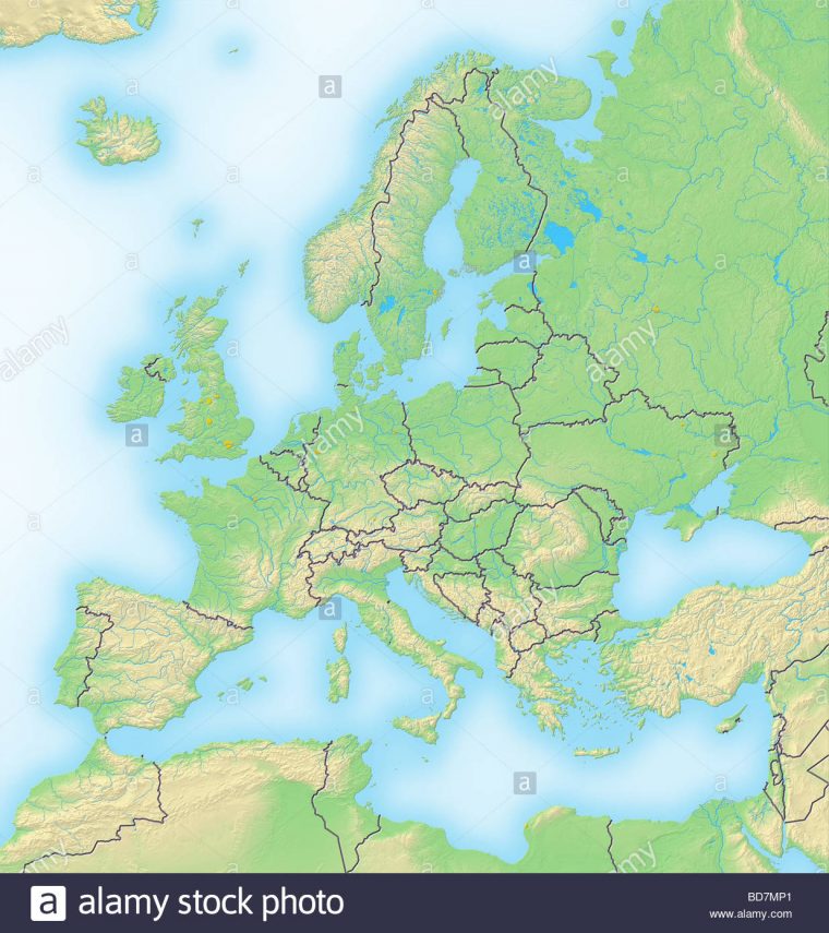 Map Of Europe Stock Photos & Map Of Europe Stock Images – Alamy pour Carte De L Europe En Relief