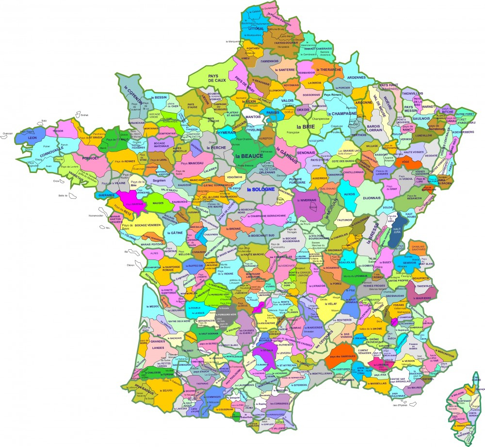 Map Of &amp;quot;pays&amp;quot; Of France / Carte Des &amp;quot;pays&amp;quot; De France : Map encequiconcerne Image De La Carte De France 