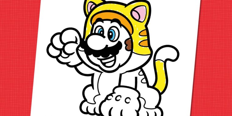 Mario Chat À Colorier | Nintendo Kids pour Dessin À Colorier Sur L Ordinateur