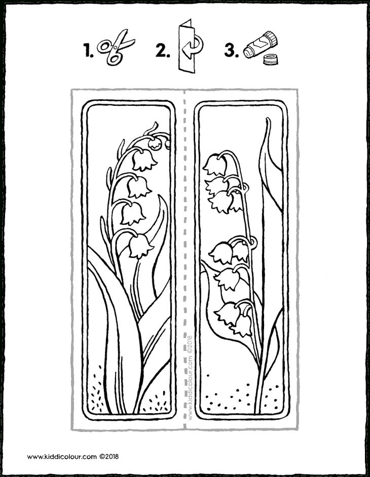 Marque-Pages Muguet – Kiddicoloriage serapportantà Marque Page À Colorier