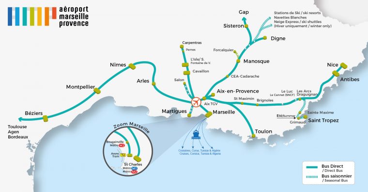 Marseille Provence Airport : Bus serapportantà Gap Sur La Carte De France