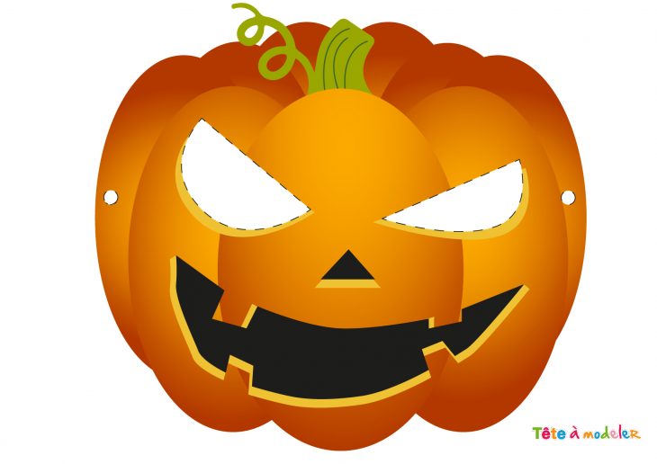 Masque Citrouille D'halloween À Imprimer Par Te^te À Modeler concernant Dessin Halloween Citrouille A Imprimer Gratuit