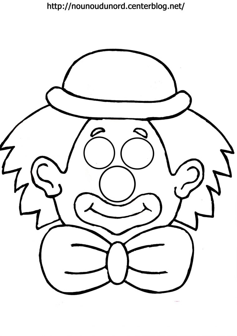 Masque Clown À Imprimer intérieur Coloriage Clown A Imprimer