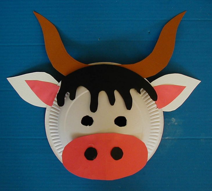 Masque De Vache – Tête À Modeler intérieur Masque Maternelle