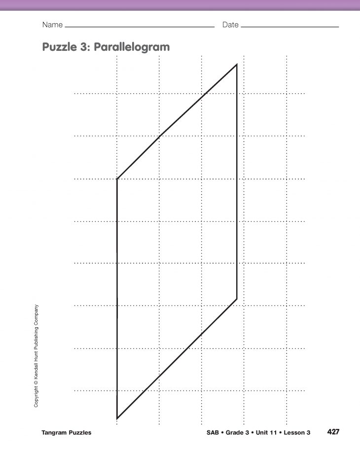 Math Trailblazers dedans Progression Tangram