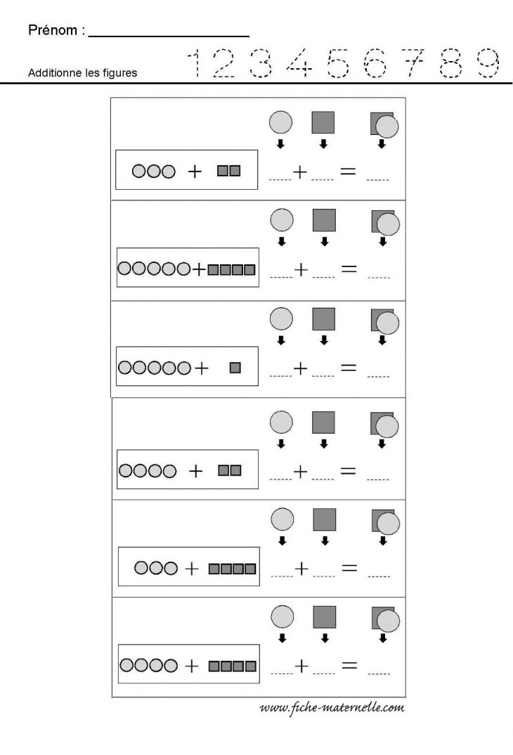 Mathématiques : Additionner Des Quantités Gs Et Cp à Addition Maternelle