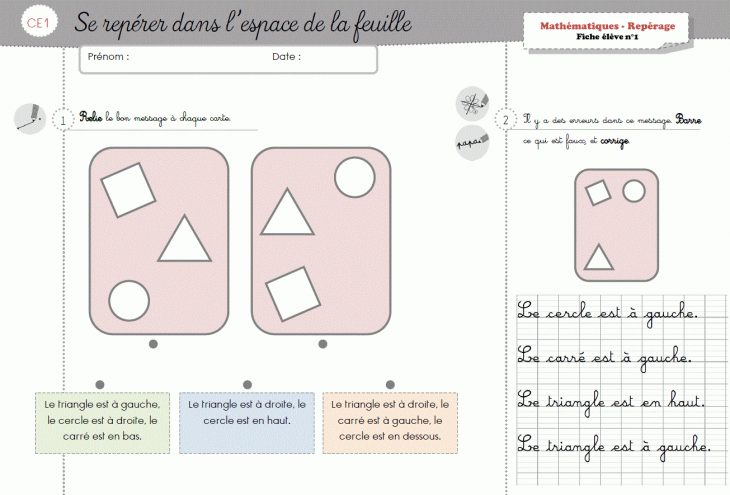 Mathématiques Ce1 – Documents Élèves – Cycle 2 avec Exercice Problème Ce1