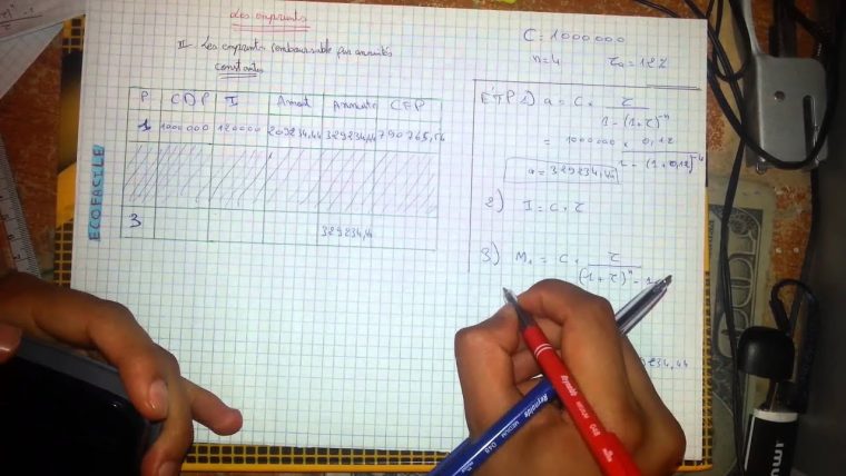 Mathématiques Financières : Partie 2 – Emprunt Indivis 2 dedans Mathématiques Facile