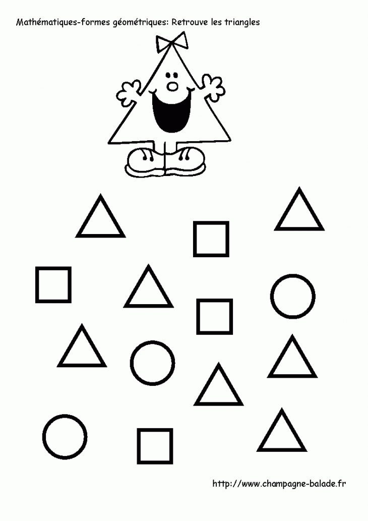 Mathematiques-Forme-Geometreique-Triangle-Monsieur-Madame intérieur Exercices Moyenne Section Maternelle À Imprimer