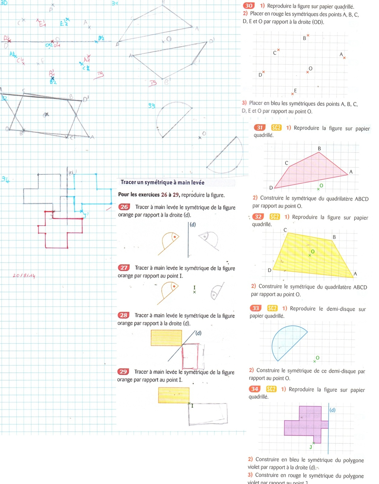 Maths Ce1 - Ecole À La Maison 40 à Symétrie Ce1 Exercices 