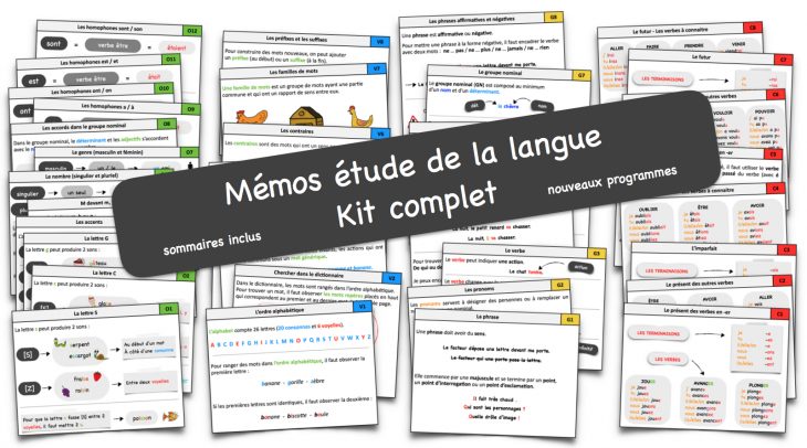 Mémos Étude De La Langue Ce1-Ce2 – Le Blog Du Cancre tout Fiche De Français Ce2