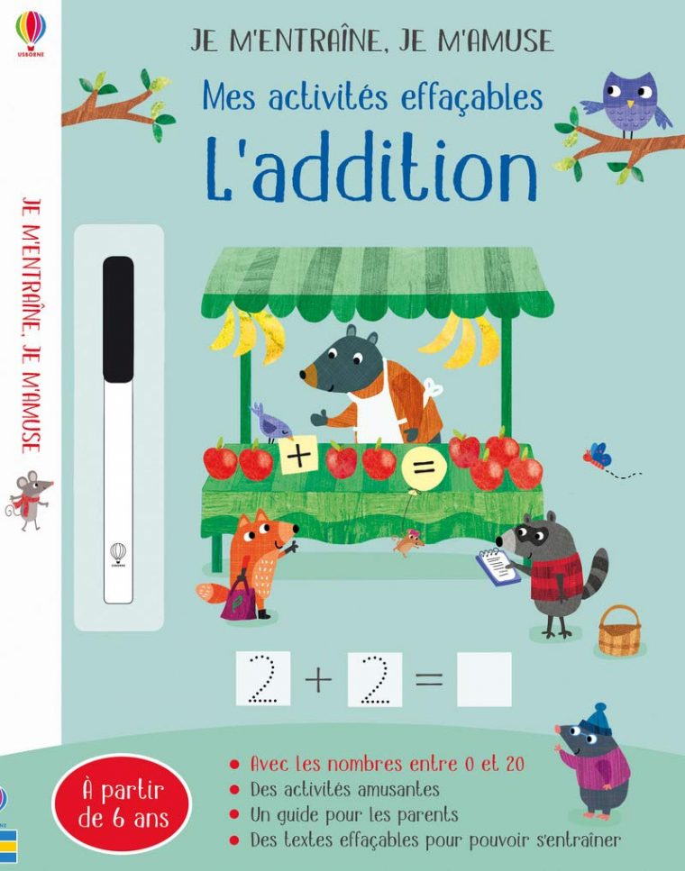 Mes Activités Effaçables : L'addition – Editions Usborne tout Activités Éducatives Pour Les 0 2 Ans