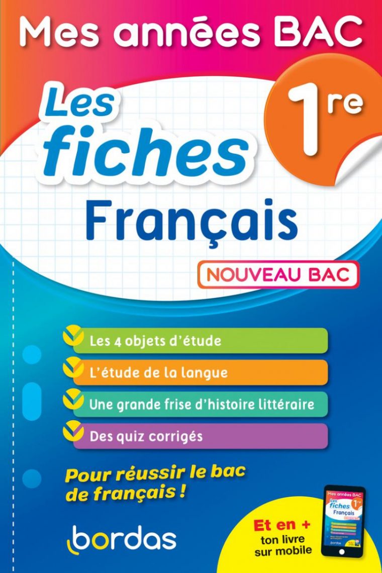 Mes Années Bac – Fiches Français 1Re * Ouvrage D intérieur Cahier De Vacances 1Ere S