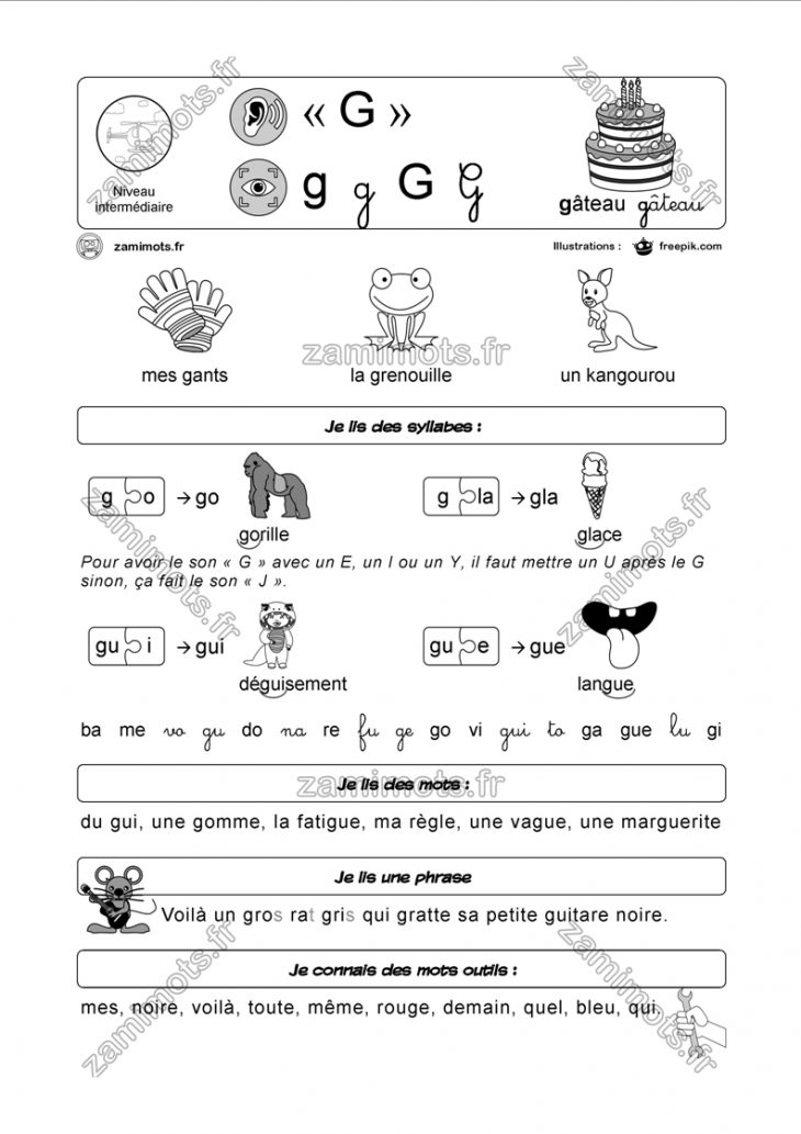 Mes Fiches De Phonologie | Fiches De Travail Pour pour Fiche De Travail Gs