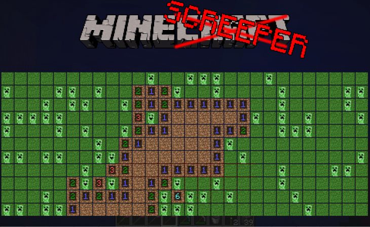 Minecraft Jouer Au Démineur Dans Minecraft pour Jeu Démineur