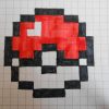 Minecraft Pokeball Pixel Art Grid : Crafts | Pixel Art concernant Pixel Art Fraise
