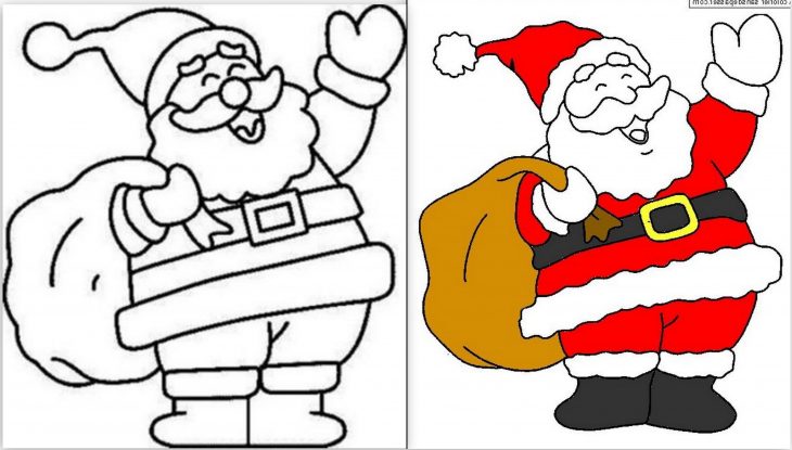 Modeles De Pere Noel A Dessiner Colorier Ou Decouper A552 intérieur Pere Noel A Decouper