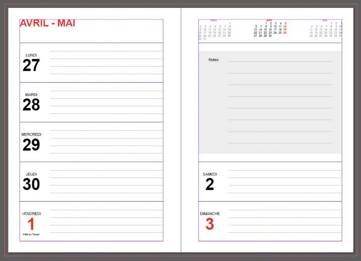 Modèles Indesign Gratuits D'agenda Hebdomadaire À Imprimer à Imprimer Un Livre Gratuitement