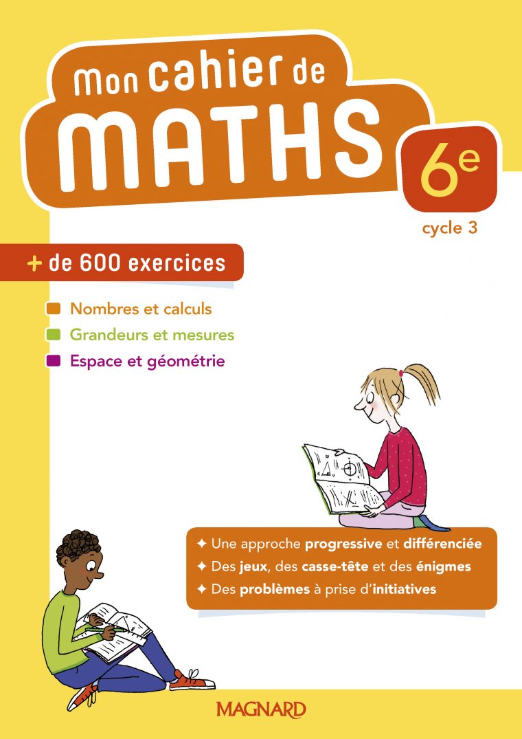 Mon Cahier De Maths 6E (2018) | Magnard Enseignants intérieur Jeux De Exercice De Maths