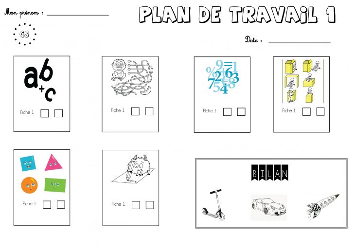 Mon Organisation 2017/2018 (Ateliers Et Plan De Travail encequiconcerne Travaille De Cp A Imprimer