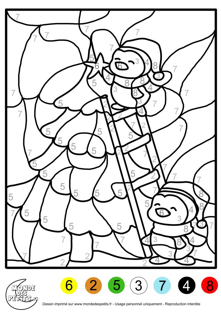 Monde Des Petits – Coloriages À Imprimer avec Coloriage Codé Noel