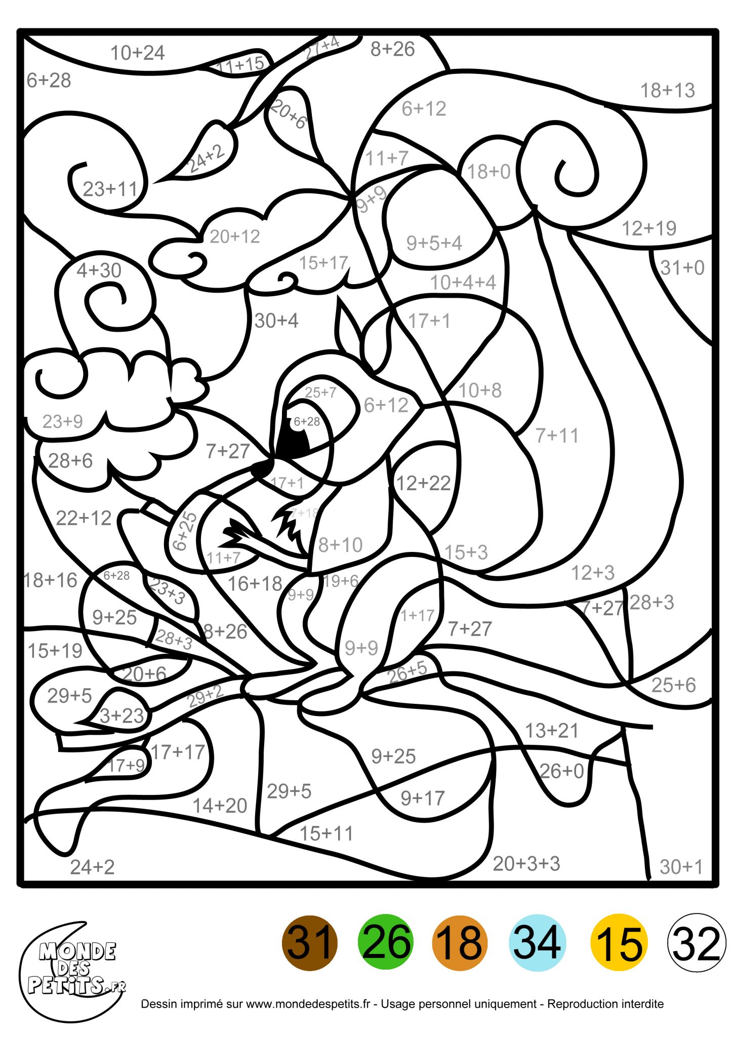 Coloriage Magique Cp Calcul  PrimaNYC.com