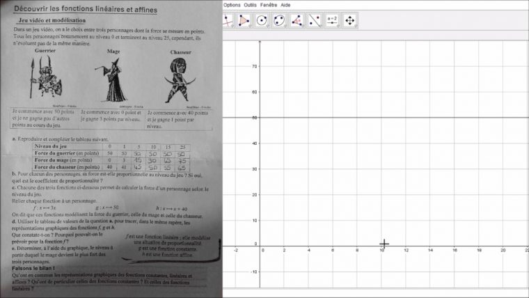 Monplanmaths : Découvrir Les Fonctions Linéaires Et Affines – Jeu Vidéo Et  Modélisation destiné Jeux De Exercice De Maths