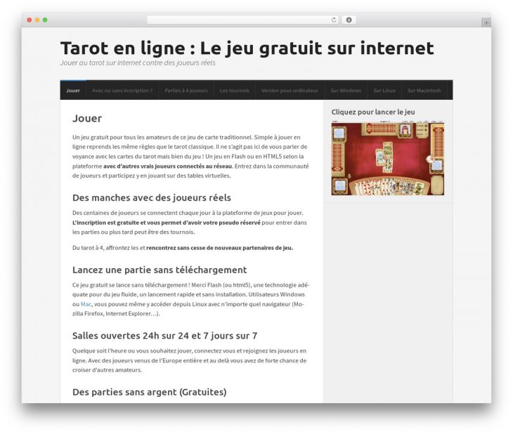 Morphic WordPress Theme By Cs Themes – Tarot-En-Ligne.fr intérieur Jeux Gratuits En Ligne Sans Inscription Et Sans Telechargement