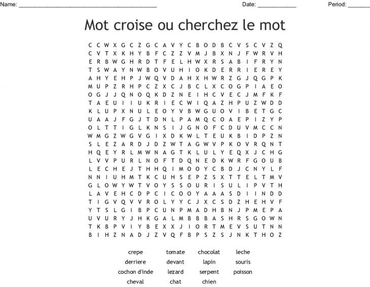 Mot Croise Ou Cherchez Le Mot Word Search – Wordmint serapportantà Un Mot Croisé