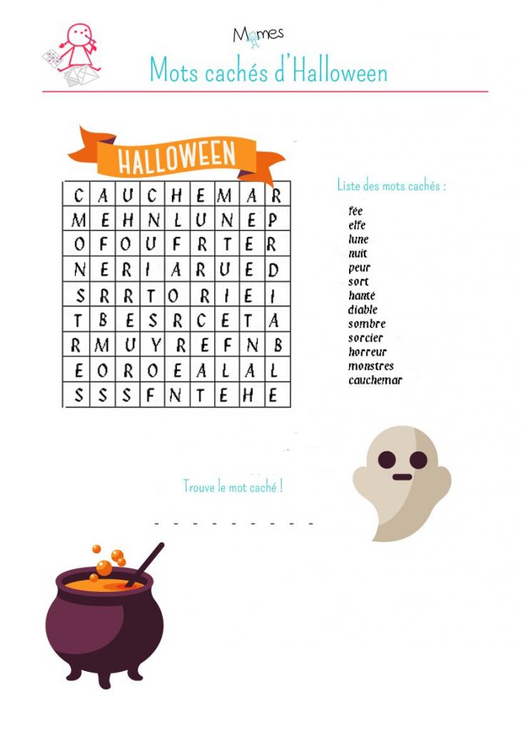 Mots Cachés D'halloween | Halloween Pour Enfants, Jeux concernant Jeux D Halloween Gratuit