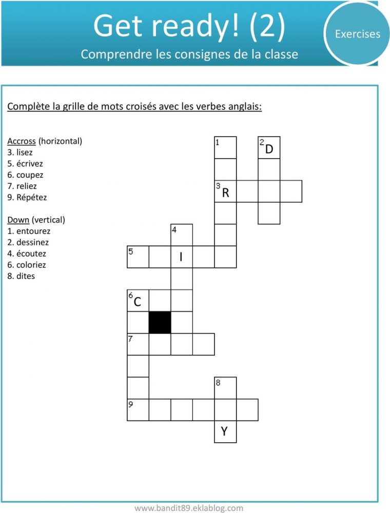 Mots Croises Anglais Classe De 6 Online Book | Swami Hand avec Mot Croisé En Anglais