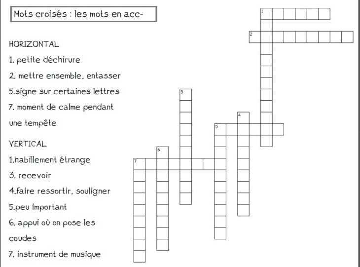 Mots Croisés – De Deux Choses L'une concernant Faire Son Mot Croisé