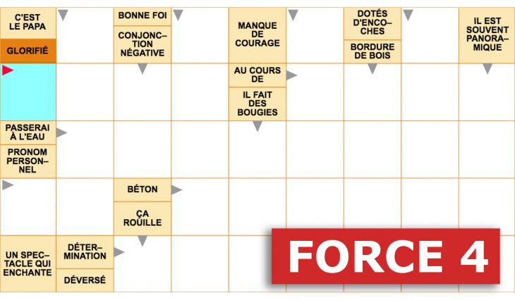 Mots Fléchés Force 4 Gratuits En Ligne – Grilles Mots intérieur Mot Fléché Facile