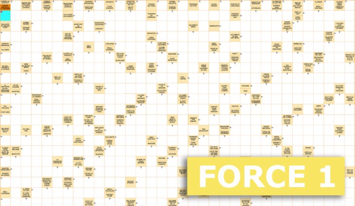 Mots Fléchés Géants Gratuits – Force 1 – 1Er Août 2019 dedans Jeux Fleches En Ligne