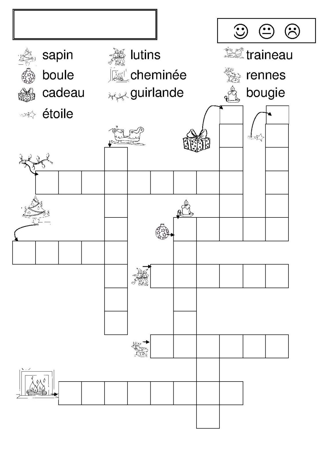 Mots Fléchés Noël - Chez Camille dedans Mots Croisés Difficiles Gratuits À Imprimer