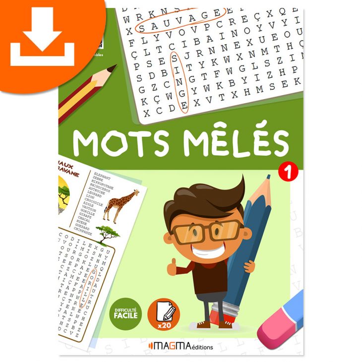 Mots Mêlés 1 Niveau Facile Magma Éditions – Produit Téléchargeable tout Jeux Mots Croisés Facile