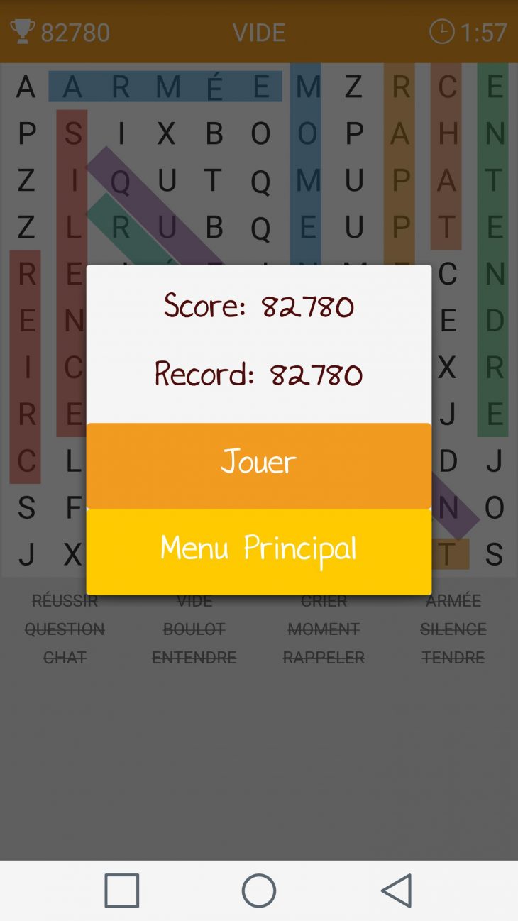 Mots Mêlés For Android – Apk Download serapportantà Mot Mele Français Gratuit