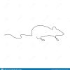 Mouse One Line Drawing Vector Illustration Stock Vector à La Souris Du Web
