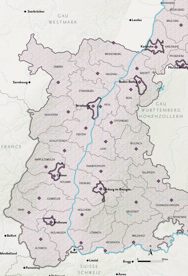 Mulhouse | Atlas Historique Du Rhin Supérieur : 57 Cartes concernant Département 57 Carte