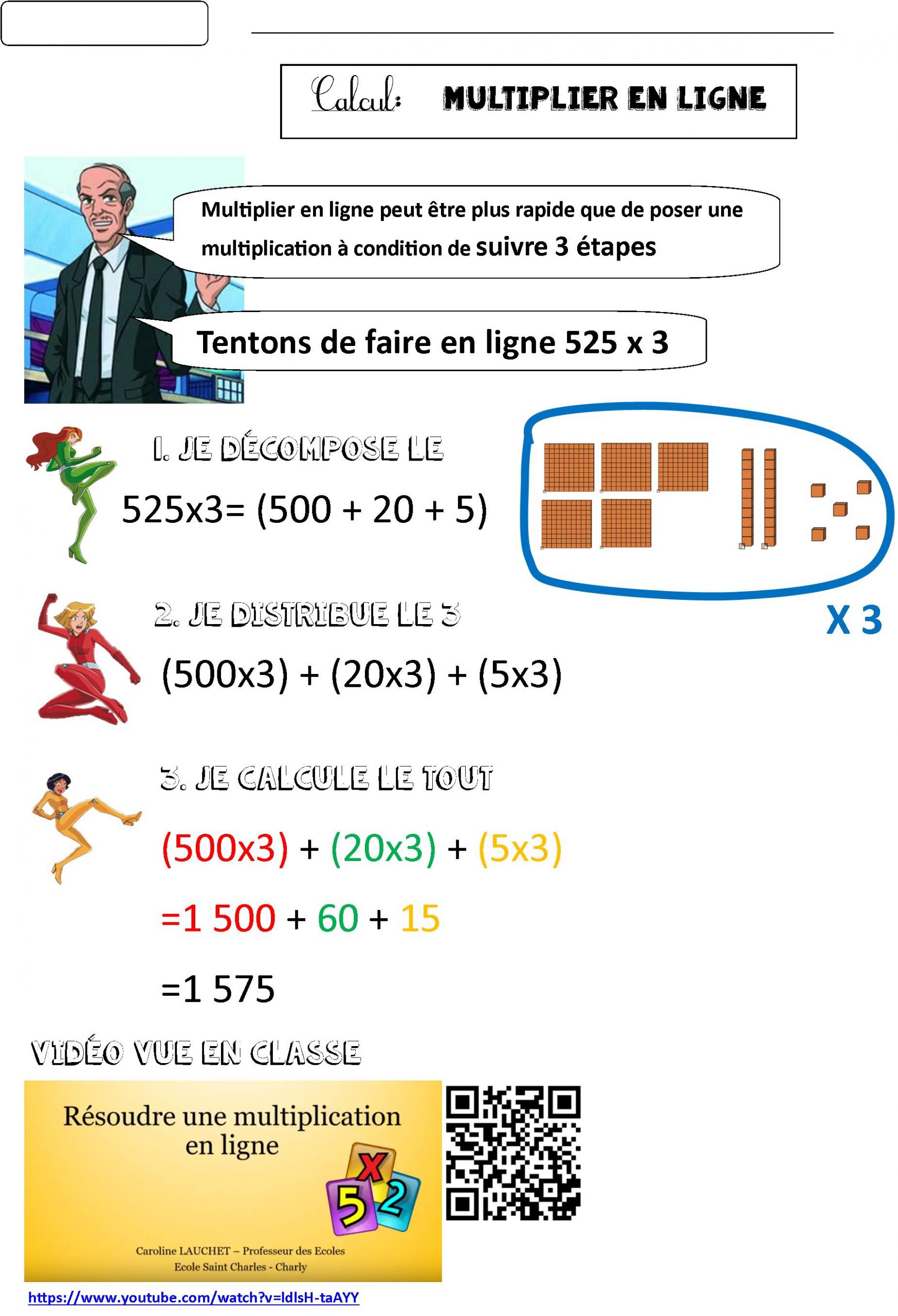 Multiplier En Ligne Ce2 | Le Blog De Monsieur Mathieu pour Exercice De Cp En Ligne 