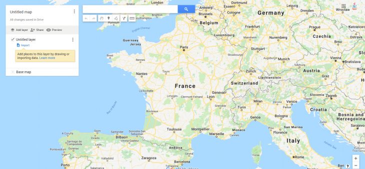 My Maps : Créer Une Carte De France Google Maps Personnalisée dedans Voir La Carte De France