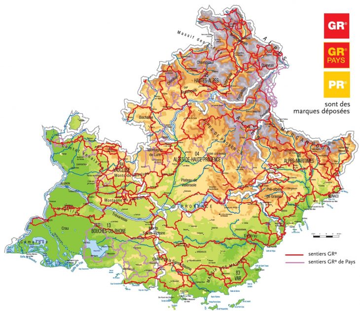 Nos Sentiers Gr®, Gr® De Pays Et Pr – Site Officiel De La dedans Carte Departement 13