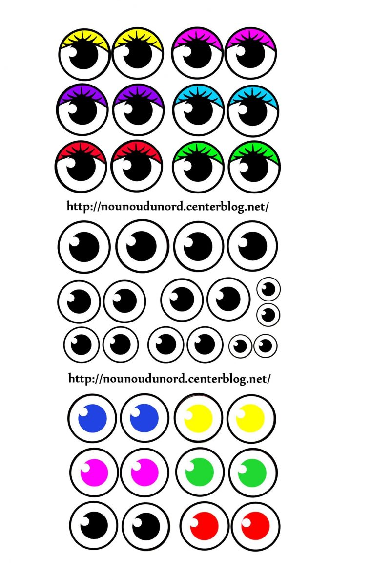 Nouveau Yeux A Imprimer avec Bricolage À Imprimer Gratuit