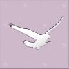 Oiseau Volant Sur Le Ciel Avec Des Nuages. Effet Découpé En Papier. Modèle  Pour Carte De Voeux. destiné Modèle Oiseau À Découper