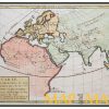 Old World Continents Antique Map Dumonde 1767 | Mapandmaps pour Carte Du Monde En Ligne