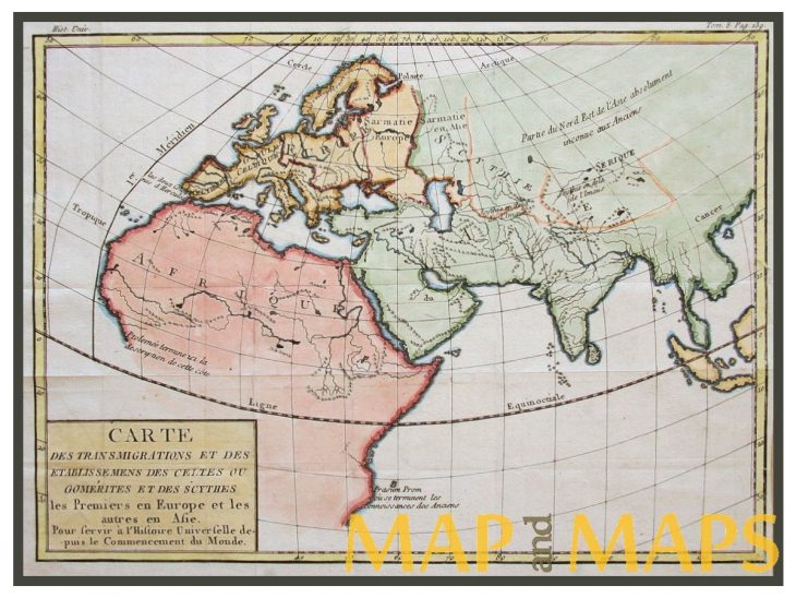 Old World Continents Antique Map Dumonde 1767 | Mapandmaps pour Carte Du Monde En Ligne