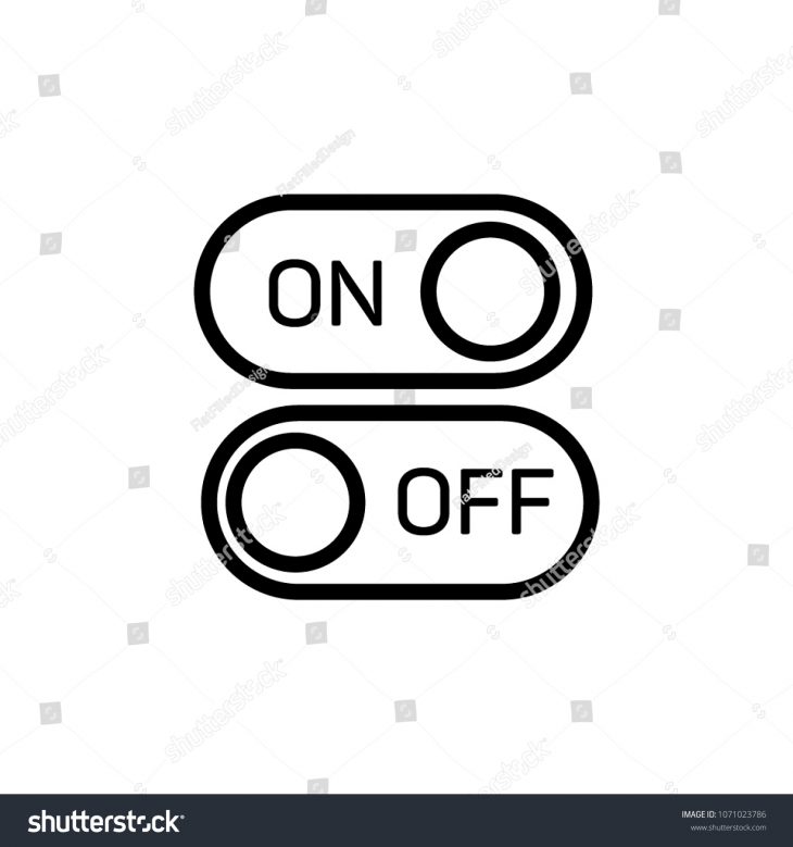 On Off Sign Vector Icon Button Stock Vector (Royalty Free avec Ux De Fille