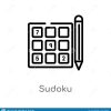 Outline Sudoku Vector Icon. Isolated Black Simple Line serapportantà Sudoku Gratuit Francais